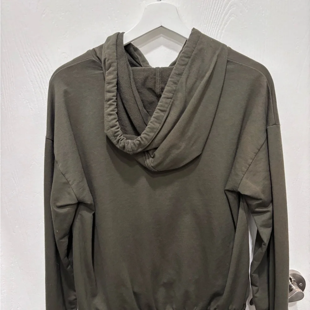 MICHAEL Michael Kors Olive Hooded Drawstring Pullover with Logo Charm - Picture 2 of 3
